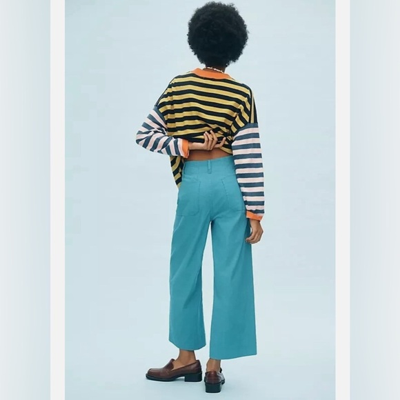 NWT! The Colette Magic Fabric Crop Wide-Leg Pants by Maeve - 30 🟤 - Picture 4 of 5